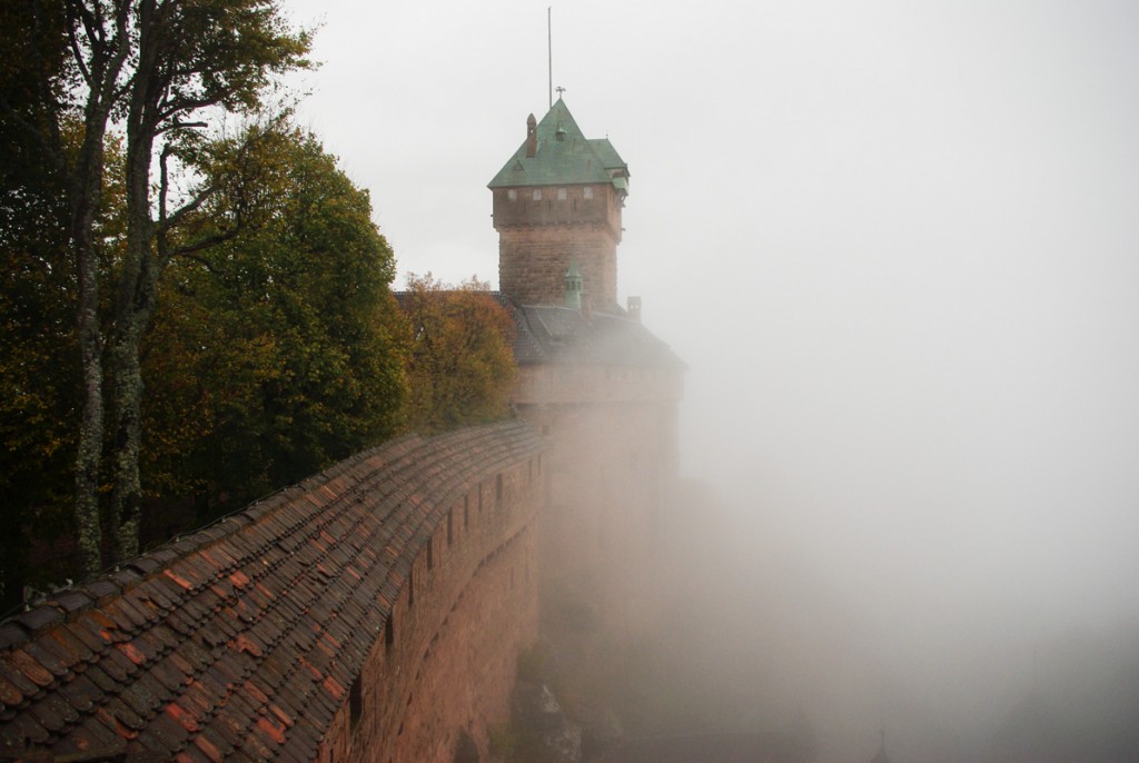 Chateau du Haut Koenigsbourg in the fog