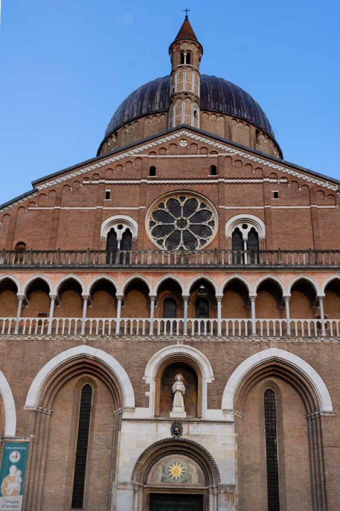 The main facade of the Basilica of St. Anthony of Padua