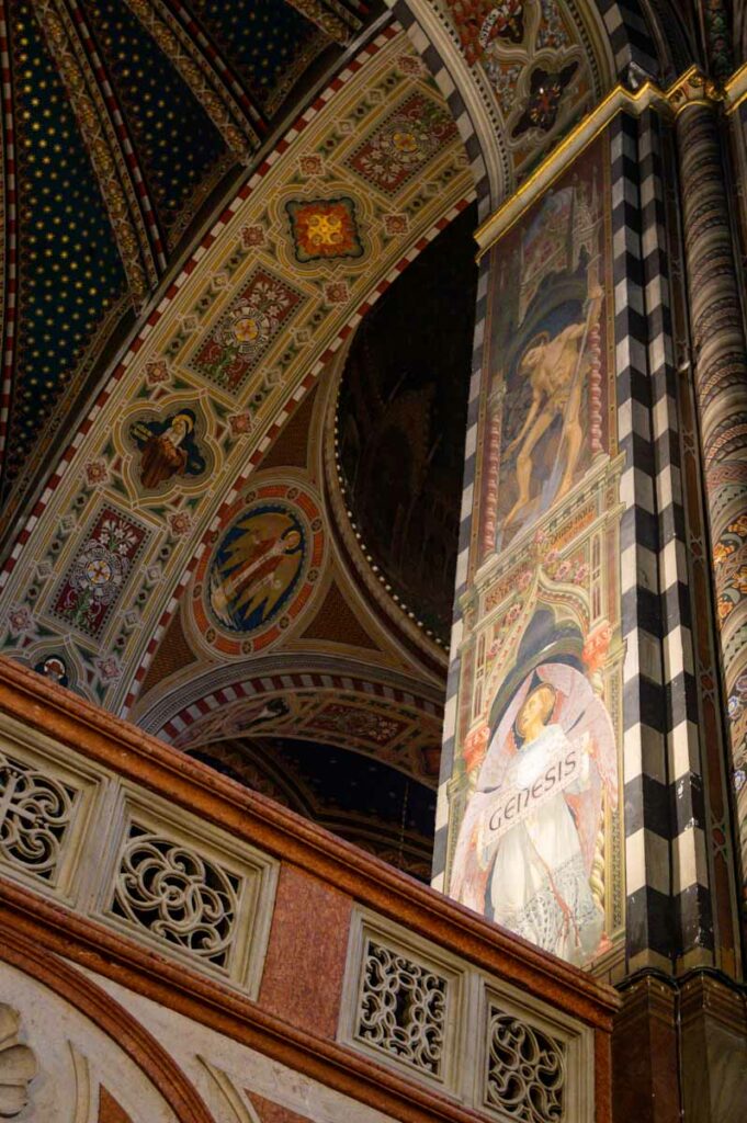 details of the frescoes that adorn the Basilica of Saint Anthony of Padua
