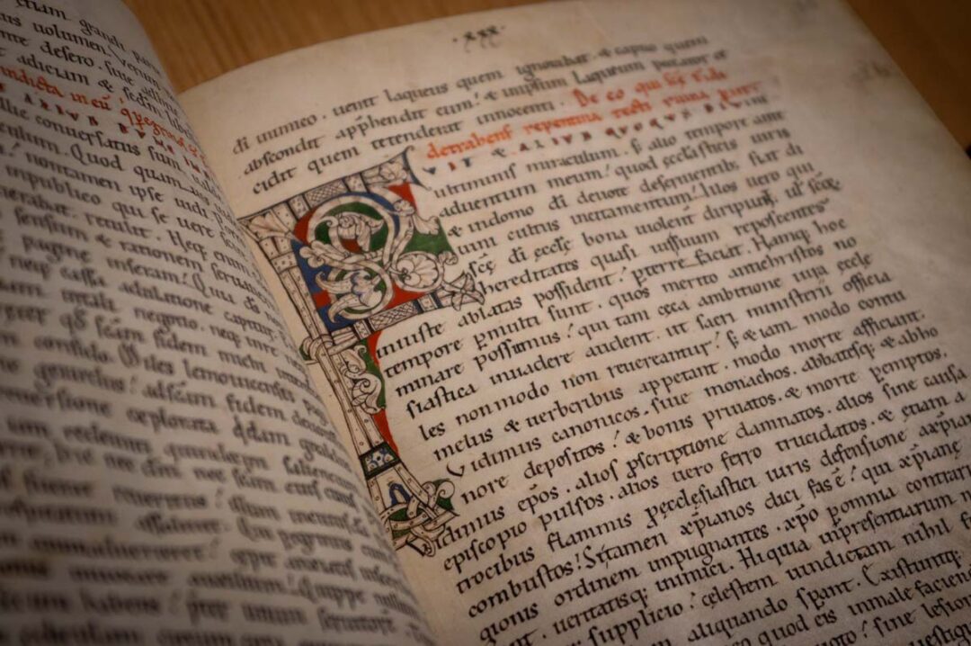 a medieval manuscript preserved in the humanistic library in Selestat