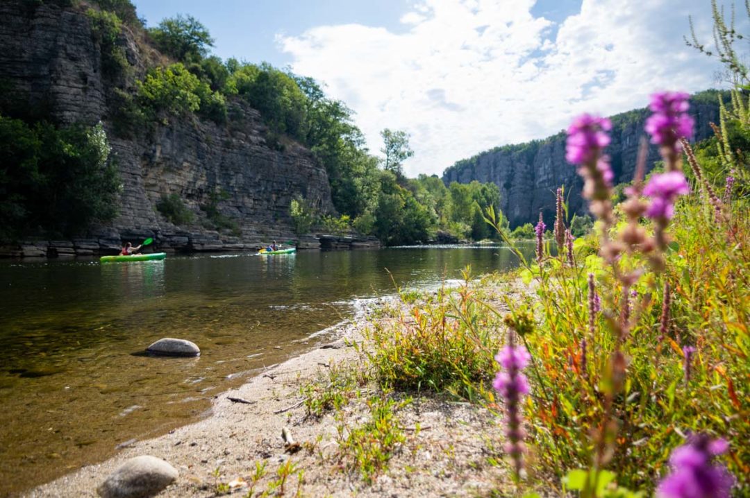 the river Chasseurzac in the Ardèche