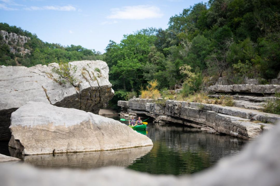 canoeing on Chassezac in the Ardèche