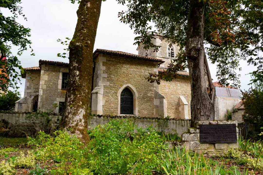 Domremy church seen from the garden of Joan of Arc's birthplace