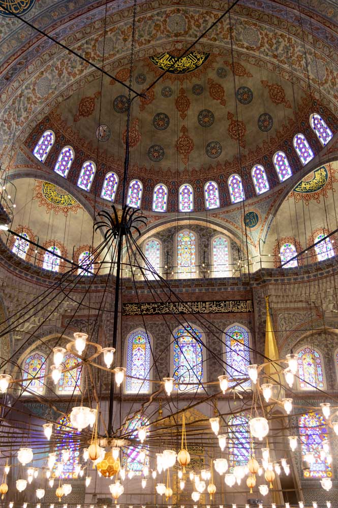interior of the Blue Mosque in Istanbul